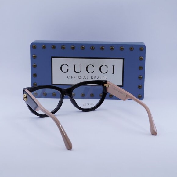 Gucci GG1665O 008 Cat Eye Eyeglasses - Black/Nude 53mm - Picture 11 of 12